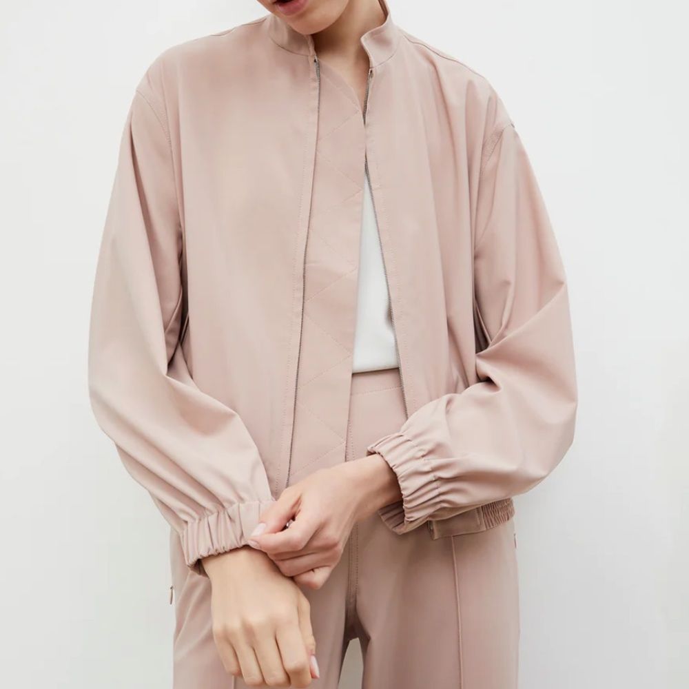 Zara Basic Blush Pink/Mauve Lightweight Bomber Jacket Size S